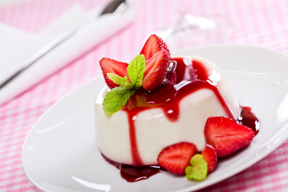 Panna cotta de Vainilla y Fresa